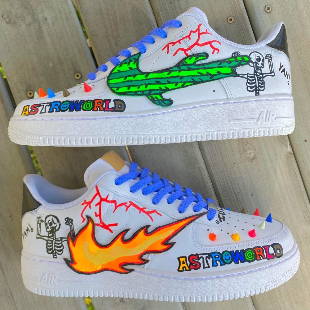 Travis Scott Custom Air Force Ones